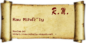 Rau Mihály névjegykártya